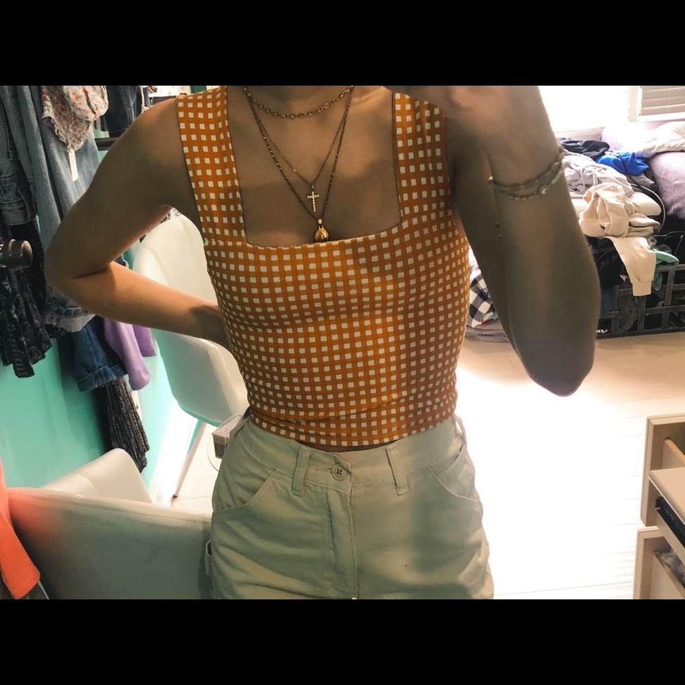 picnic blanket pattern top